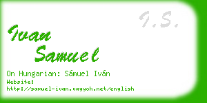 ivan samuel business card